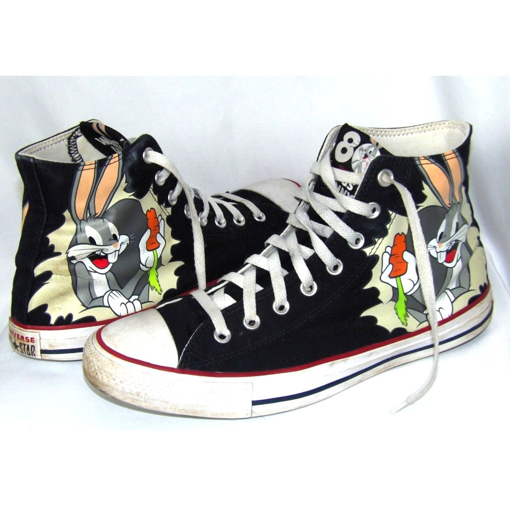 CONVERSE Chuck Taylor All-Star High Bugs Bunny 80 Years Black Shoes Men's 9.5